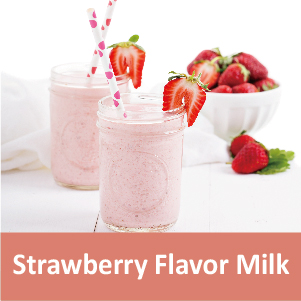 Lait aromatisé à la fraise
